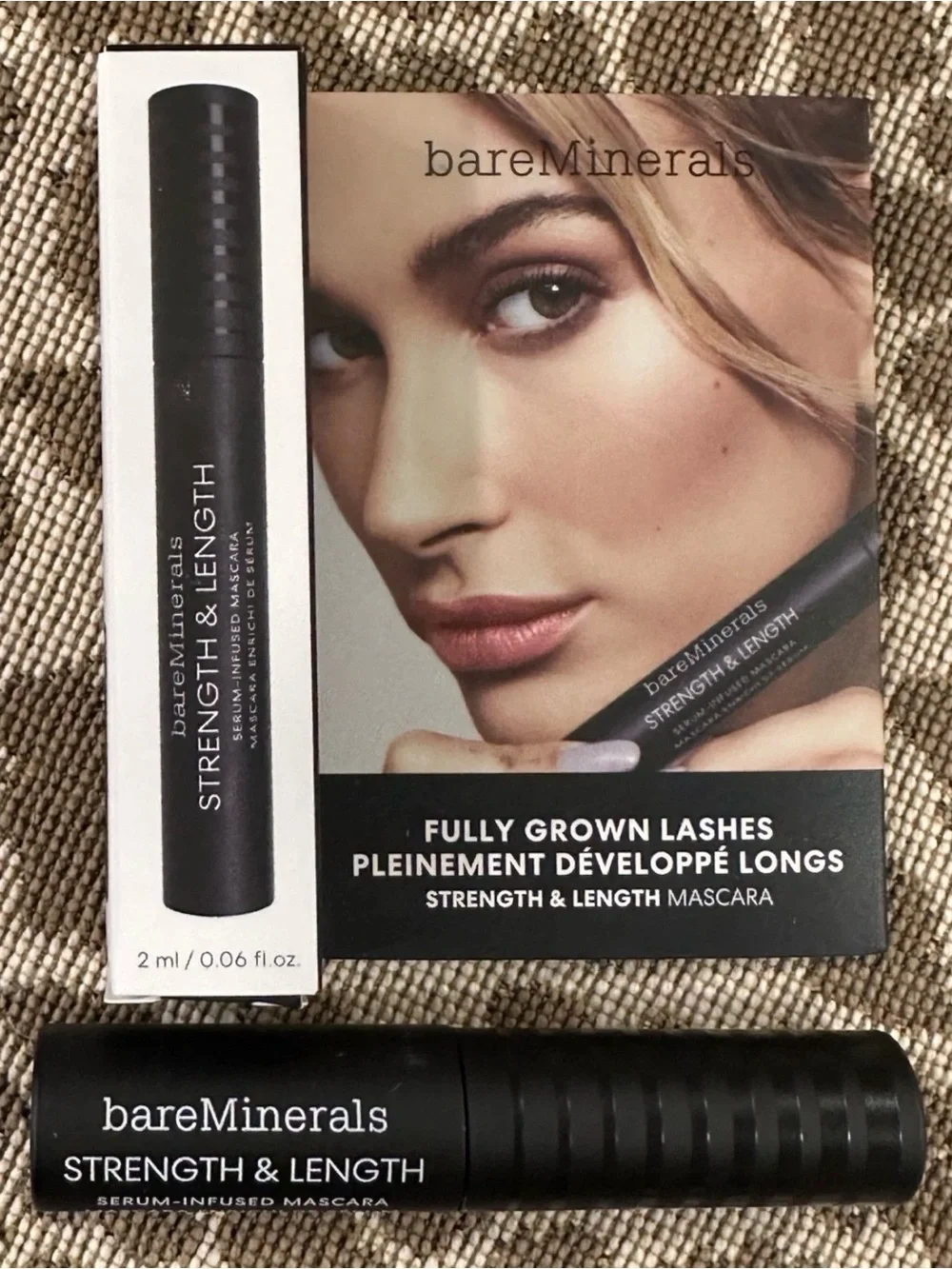 Lot of 5 Bare Minerals Strength & Length Mascara~Travel Size~ 2ml~Extreme Black